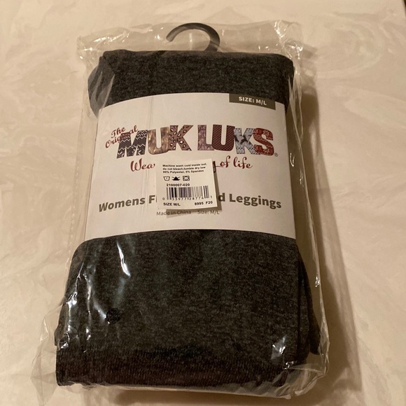 Muk Luks - Women’s Fleece Lined Leggings - Picture 1 of 7